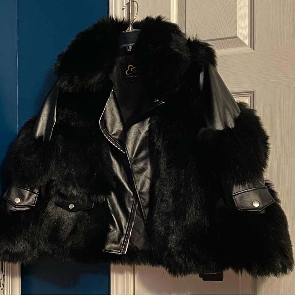 fanpuguizhen fur coat black